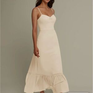 A.W.Bridal Champagne bridesmaid’s dress never worn.